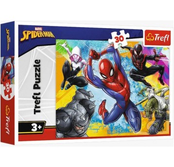 PUZZLE 30 EL TREFL KOLORY SPIDER MANA