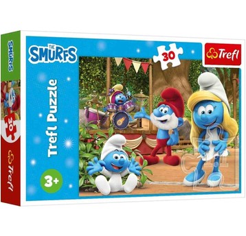 PUZZLE 30 EL TREFL SMERFETKA I SMERFY
