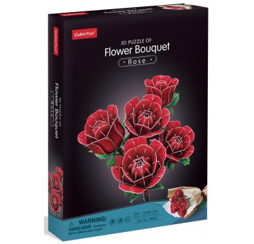 PUZZLE 3D BUKIET KWIATÓW DUŻY RÓŻE
