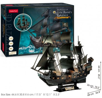 PUZZLE 3D ZEMSTA KRÓLOWEJ ANNY LED