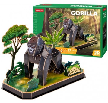 PUZZLE 3D ZWIERZĘTA GORYL
