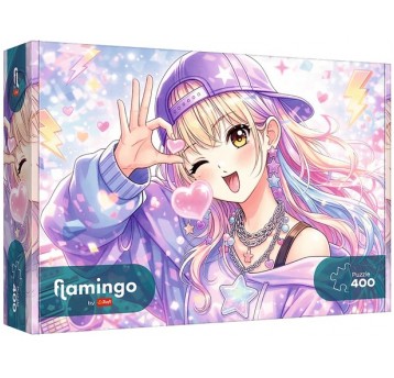 PUZZLE 400 EL TREFL FLAMINGO PASTELOWY UROK