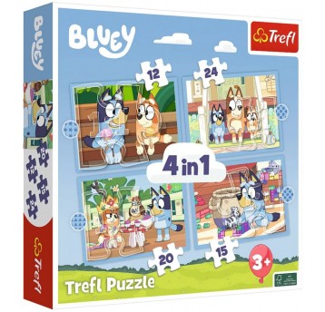 PUZZLE 4w1 TREFL BLUEY I ŚWIAT