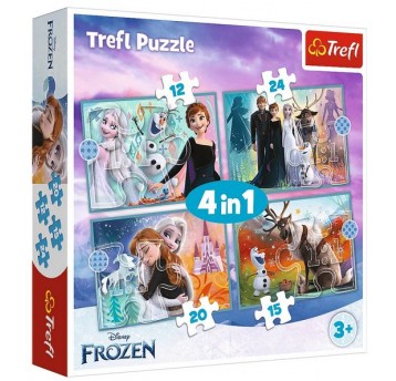 PUZZLE 4w1 TREFL FROZEN