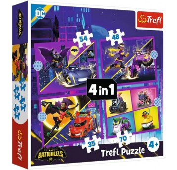 PUZZLE 4w1 TREFL POZNAJ BATWHEELS