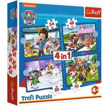 PUZZLE 4w1 TREFL PSIE SPRAWY PSI PATROL
