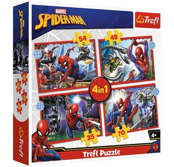 PUZZLE 4w1 TREFL SPIDERMAN