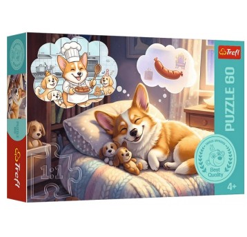 PUZZLE 60 EL TREFL CORGI W KRAINIE SNÓW