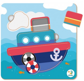 PUZZLE DREWNIANE STATEK 5 EL