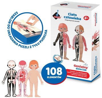 PUZZLE MAGENTYCZNE CIAŁO CZŁOWIEKA 108 EL - ASKATO
