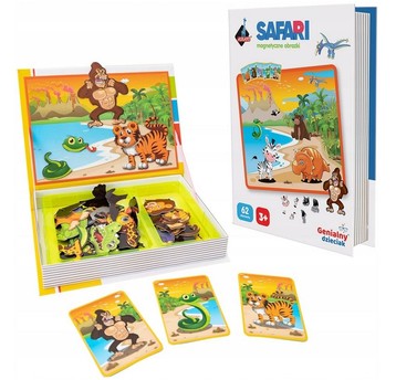 PUZZLE MAGNETYCZNE SAFARI 62 EL. - ASKATO