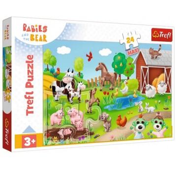 PUZZLE MAXI 24 EL TREFL BOBASKI I MIŚ