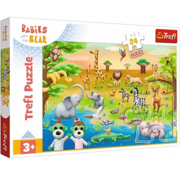 PUZZLE MAXI 24 EL TREFL SAFARI BOBASKI