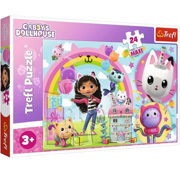 PUZZLE MAXI 24 EL TREFL WESOŁA GABI KOCI DOMEK