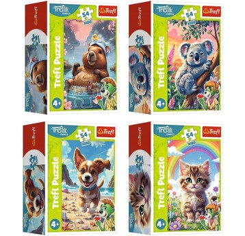PUZZLE MINI 54 EL TREFL KOLOROWY ŚWIAT PRZYGÓD