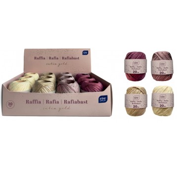 RAFIA NA SZPULCE 20M SATIN GOLD