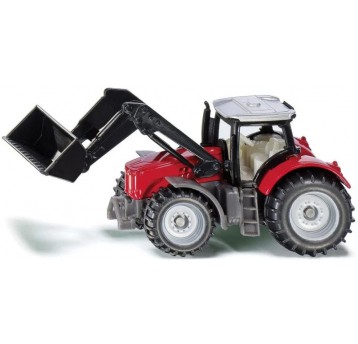 SIKU 1484 TRAKTOR MASSEY FERGUSON Z ŁADOWARKĄ