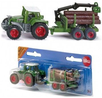 SIKU 1645 TRAKTOR Z LEŚNĄ PRZYCZEPĄ