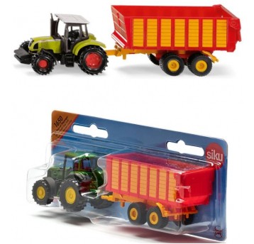 SIKU 1650 TRAKTOR CLAAS Z PRZYCZEPĄ SILAGE