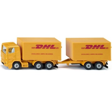 SIKU 1694 CIĘŻARÓWKA Z PRZYCZEPĄ DHL