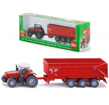 SIKU FARMER 1844 TRAKTOR MASSEY FERGUSON + PRZYCZE