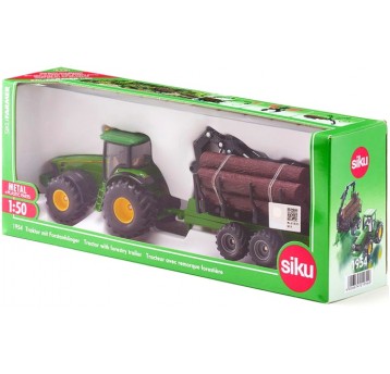 SIKU FARMER 1954 TRAKTOR Z PRZYCZEPĄ LEŚNĄ