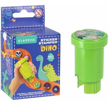 STEMPELEK Z NAKLEJKAMI DINO 160 NAKLEJEK