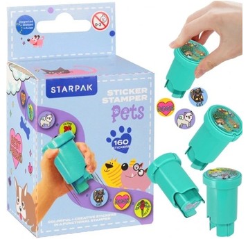 STEMPELEK Z NAKLEJKAMI PETS 160 NAKLEJEK