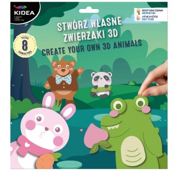 STWÓRZ WŁASNE ZWIERZAKI 3D 8 WZORÓW KIIDEA