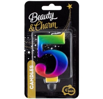 ŚWIECZKA GALAXY CYFERKA 5