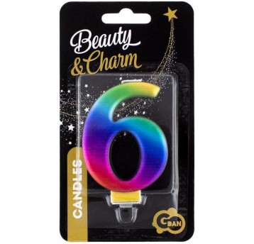 ŚWIECZKA GALAXY CYFERKA 6