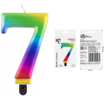 ŚWIECZKA GALAXY CYFERKA 7