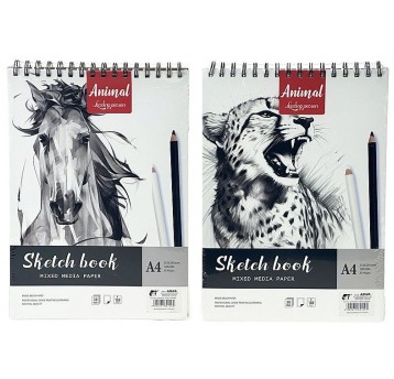 SZKICOWNIK A4 NA SPIRALI 30K 100G