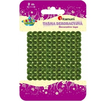 SZNUREK Z CEKINÓW 2M ZIELONY