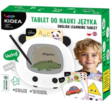 TABLET DO NAUKI JĘZYKA ANGIELSKIEGO BIAŁY KIDEA