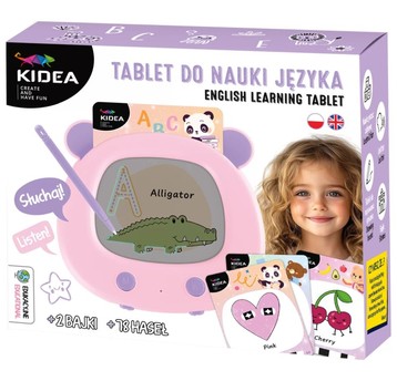 TABLET DO NAUKI JĘZYKA ANGIELSKIEGO RÓŻOWY KIDEA
