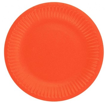 TALERZYKI PAPIEROWE CZERWONE 18 CM 6 SZT.