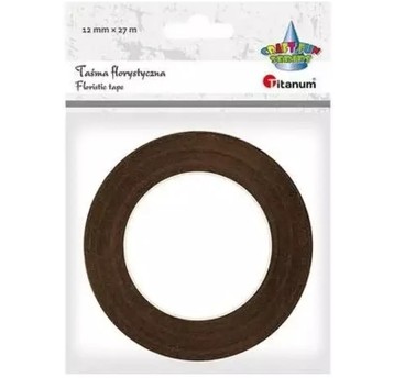 TAŚMA FLORYSTYCZNA 12MM/27 M BRĄZOWA