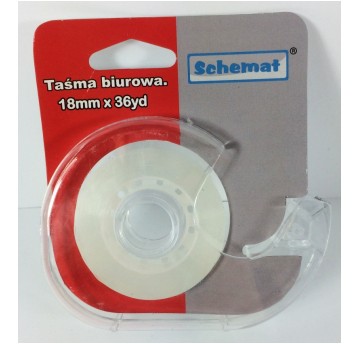 TAŚMA KLEJĄCA 18mm Z OBCINACZEM