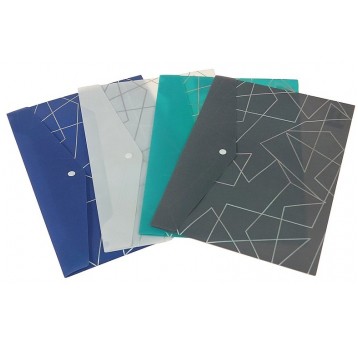 TECZKA A4 PLASTIKOWA ZAPINANA NITEM BROKATOWA