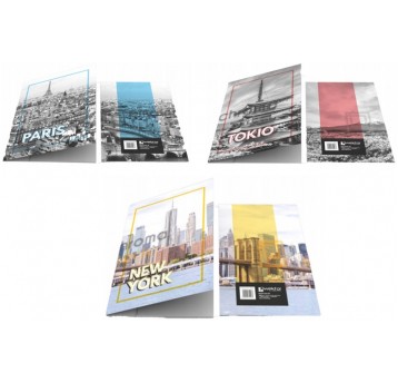 TECZKA A4 Z GUMKĄ CITY WEKTOR