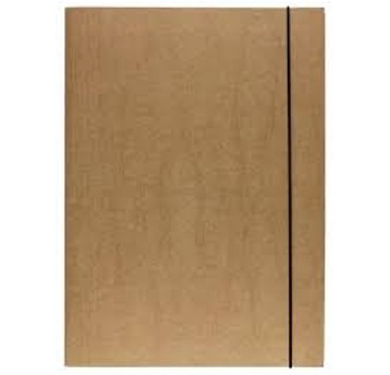 TECZKA A4 Z GUMKĄ EKO KRAFT BRĄZOWA WEKTOR