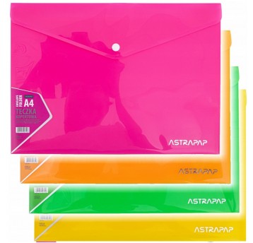 TECZKA KOPERTOWA A4 NEON MIX ASTRA