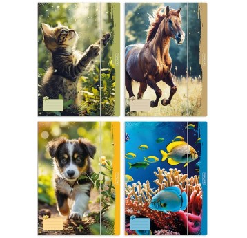 TECZKA Z GUMKĄ A4 ANIMALS HERLITZ