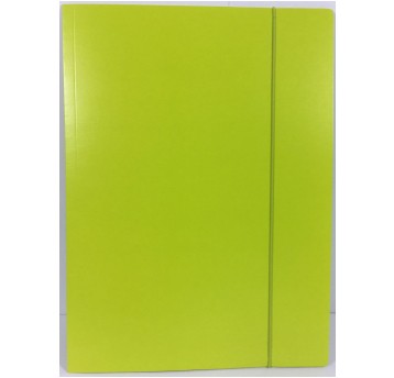 TECZKA Z GUMKĄ A4 FLUO LIMONKA INTERDRUK