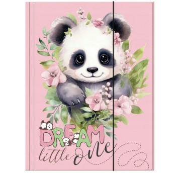 TECZKA Z GUMKĄ A4 PANDA