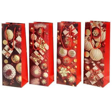 TORBA PREZENTOWA ŚWIĄTECZNA NA BUTELKĘ