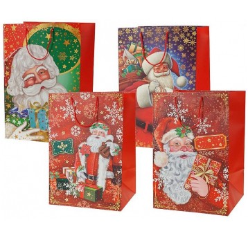 TORBA PREZENTOWA ŚWIĄTECZNA XL SZEROKIE DNO