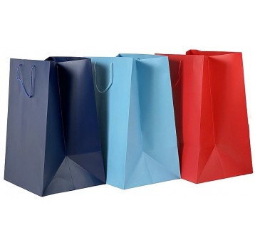 TORBA PREZENTOWA XL GŁADKA SZEROKIE DNO