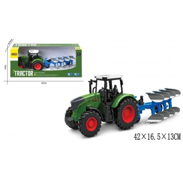TRAKTOR Z PŁUGIEM W KARTONIE